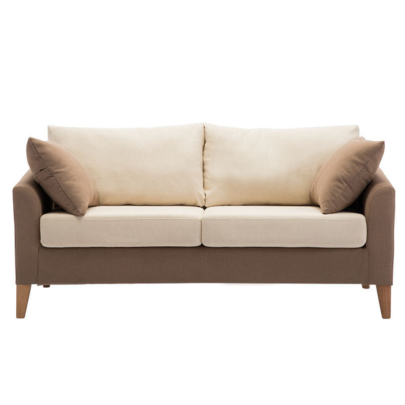 Modern Style Rectangular Sofa with Wooden Base and Namib Cushion