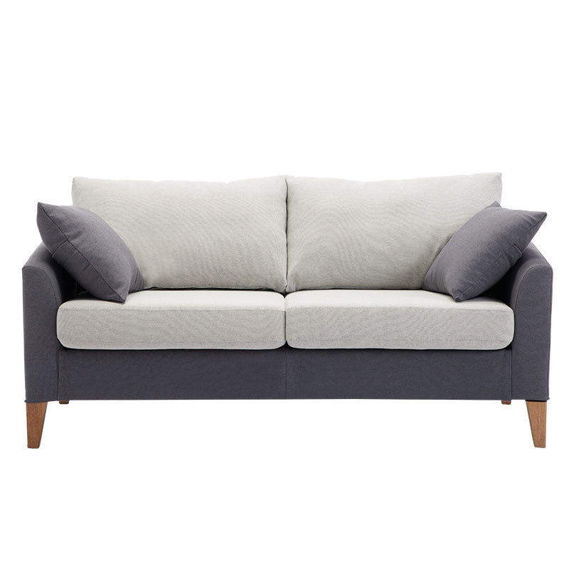 Modern Style Rectangular Sofa with Wooden Base and Namib Cushion