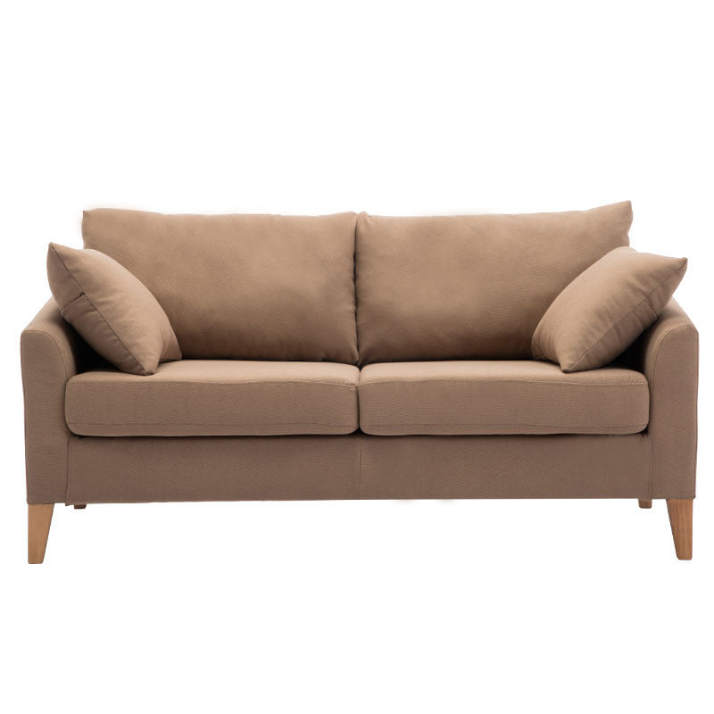 Modern Style Rectangular Sofa with Wooden Base and Namib Cushion