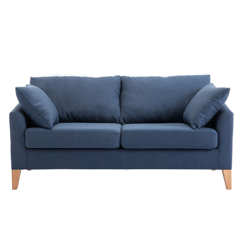 Modern Style Rectangular Sofa with Wooden Base and Namib Cushion