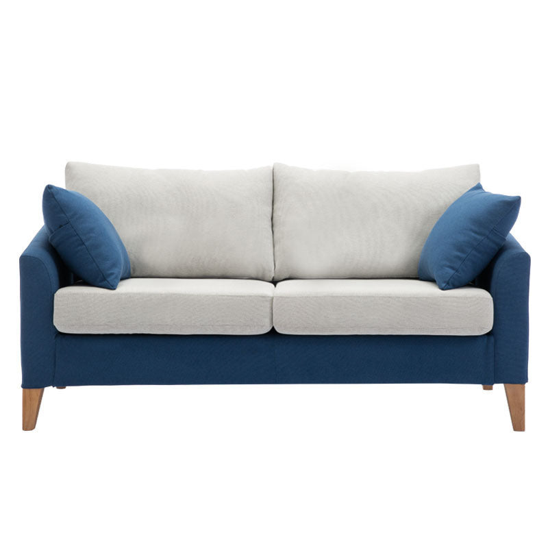Modern Style Rectangular Sofa with Wooden Base and Namib Cushion