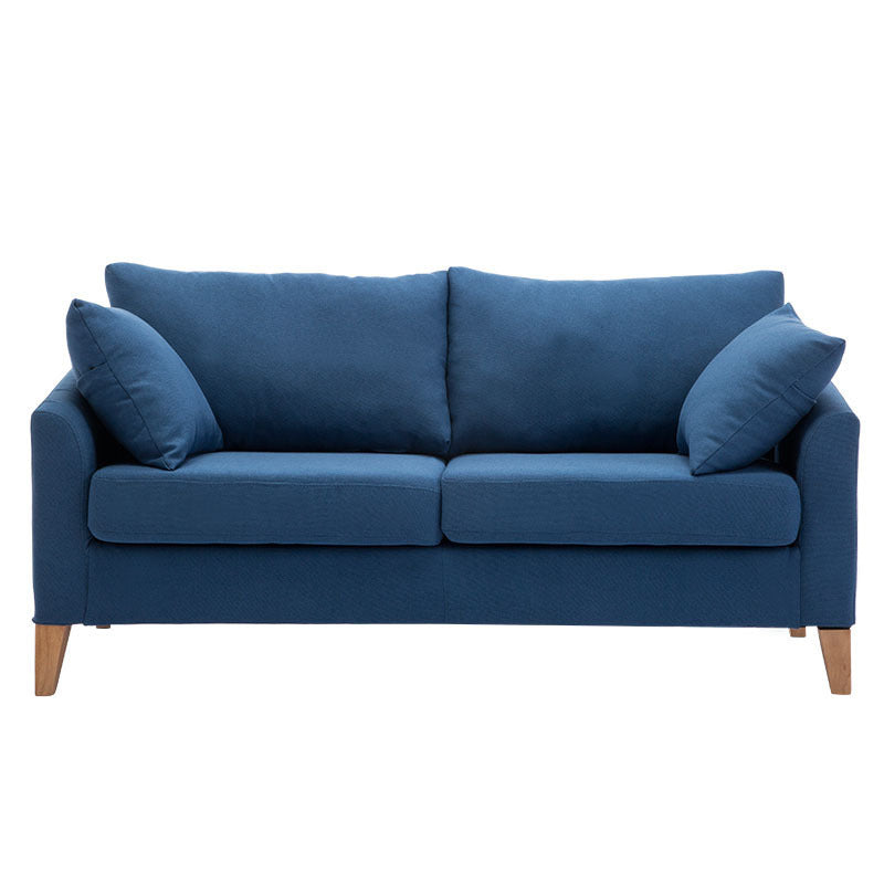 Modern Style Rectangular Sofa with Wooden Base and Namib Cushion