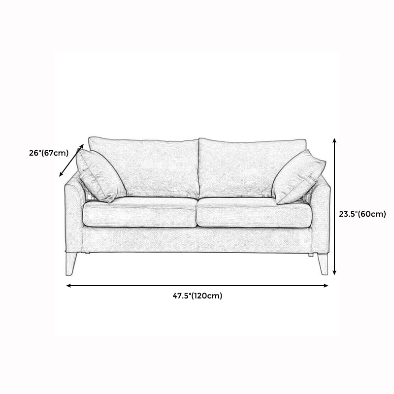 Modern Style Rectangular Sofa with Wooden Base and Namib Cushion