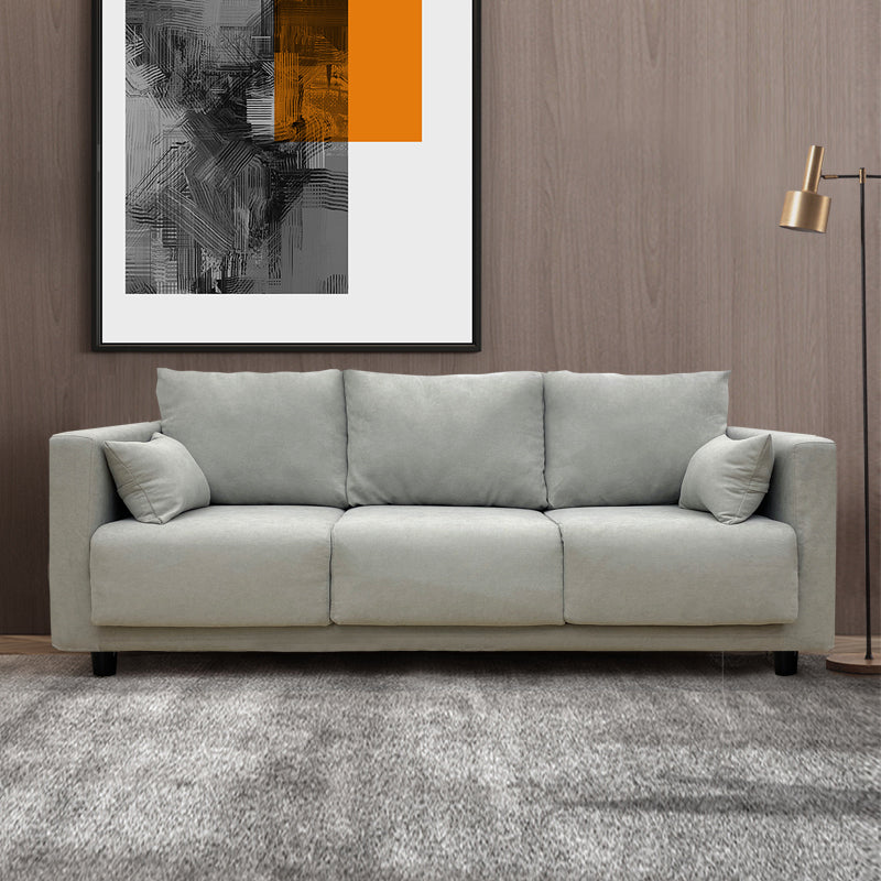 Square Arm Modern Sofa with Tight Seat and Loose Back for Living Room