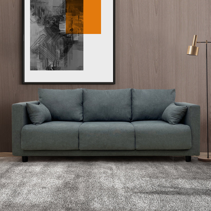 Square Arm Modern Sofa with Tight Seat and Loose Back for Living Room