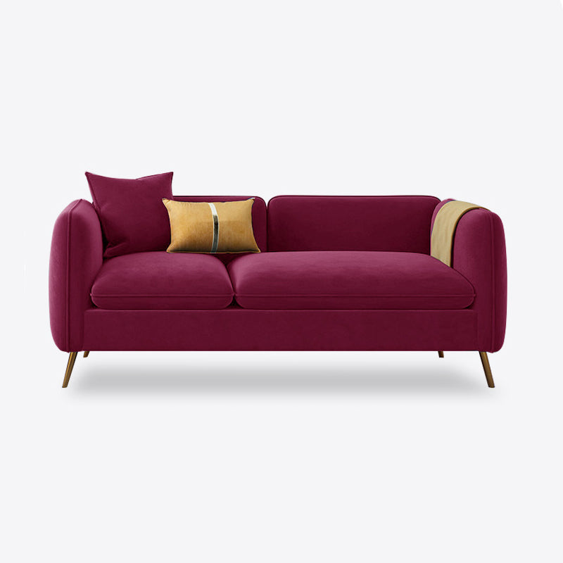 con 2 almohadas sofá de brazo de esmoquin 30.3 "d x 26.38" H cojines de terciopelo sofá