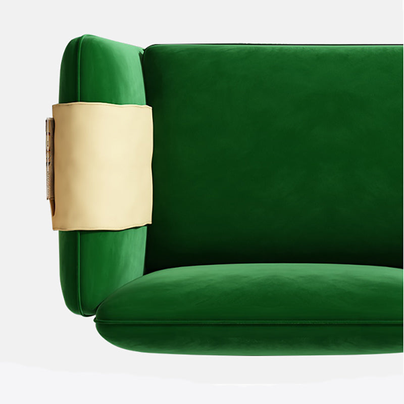 con 2 almohadas sofá de brazo de esmoquin 30.3 "d x 26.38" H cojines de terciopelo sofá