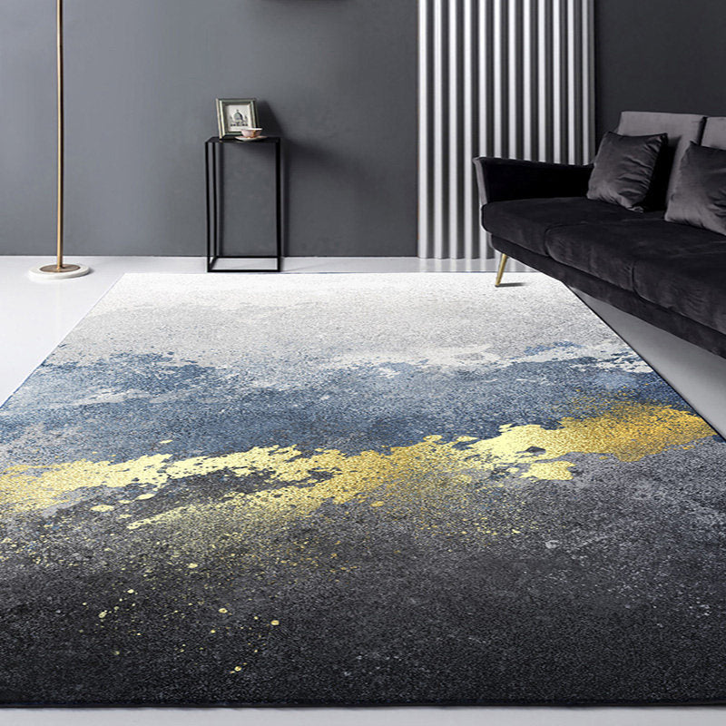 Grauer moderner Bereich Teppich Polyester Grafik Teppichwaschmaschine für Salze