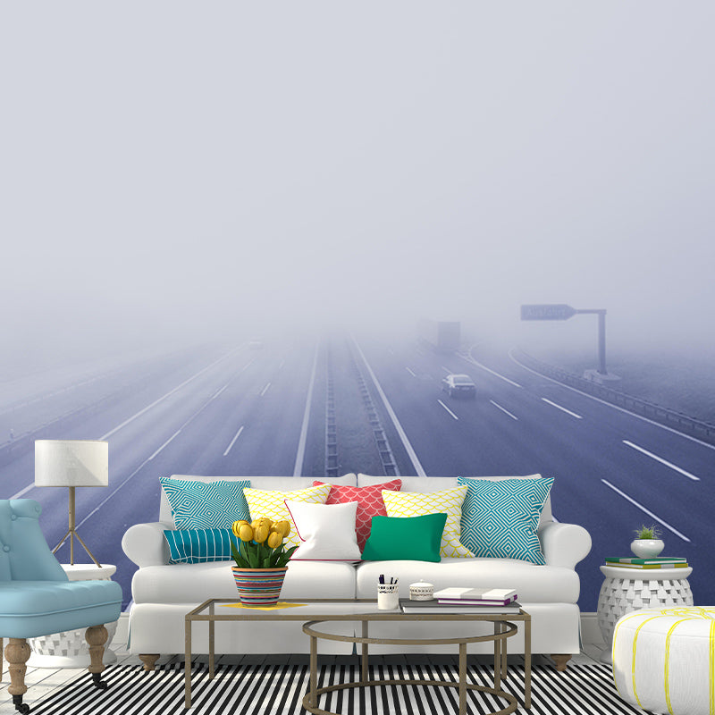 Highway Resistant Mural Wallpaper Environment Friendly Sleeping Room Wall Mural