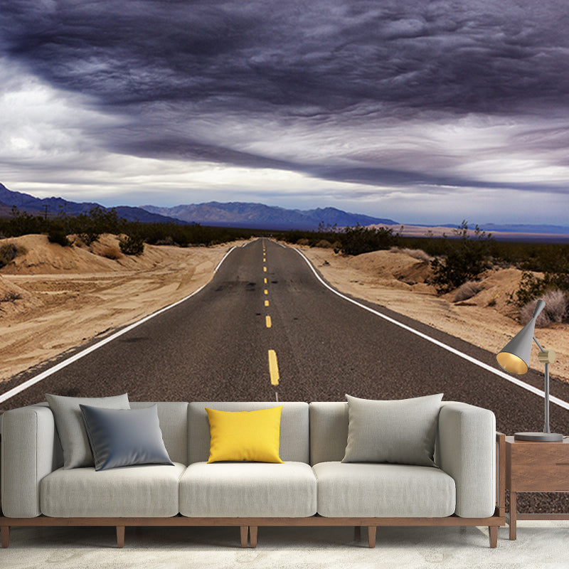 Environment Friendly Wall Mural Wallpaper Highway Sitting Room Wall Mural
