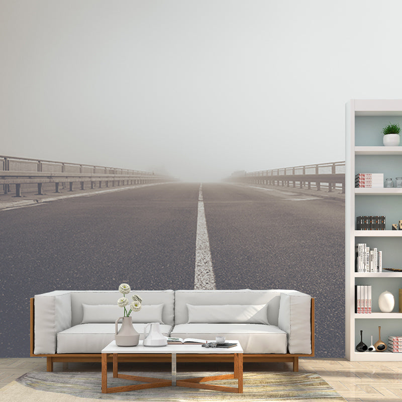 Environment Friendly Wall Mural Wallpaper Highway Sitting Room Wall Mural