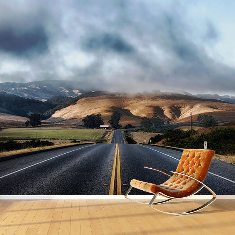 Environment Friendly Wall Mural Wallpaper Highway Sitting Room Wall Mural