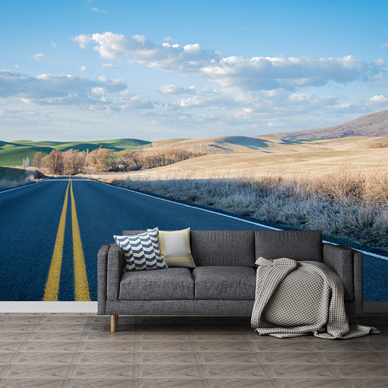 Environment Friendly Wall Mural Wallpaper Highway Sitting Room Wall Mural