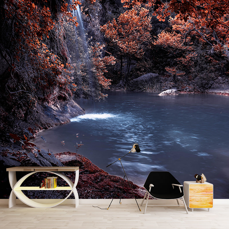 Photography Wall Mural Wallpaper Forest Scenery Sitting Room Wall Mural