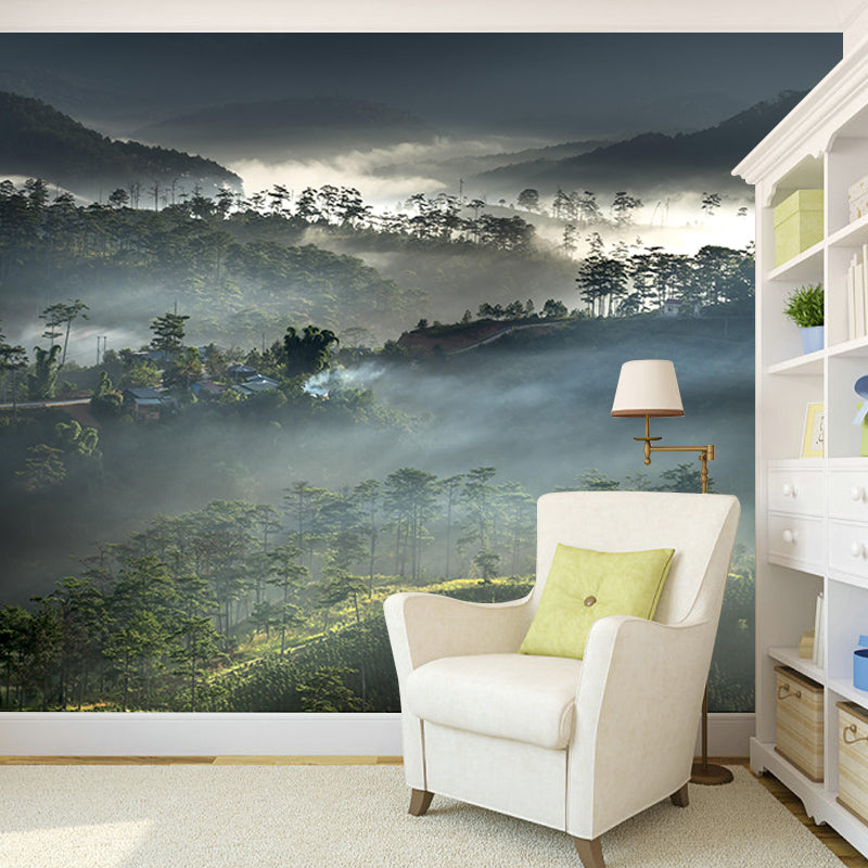 Photography Forest Stain Resistant Mural Wallpaper Sitting Room Wall Mural