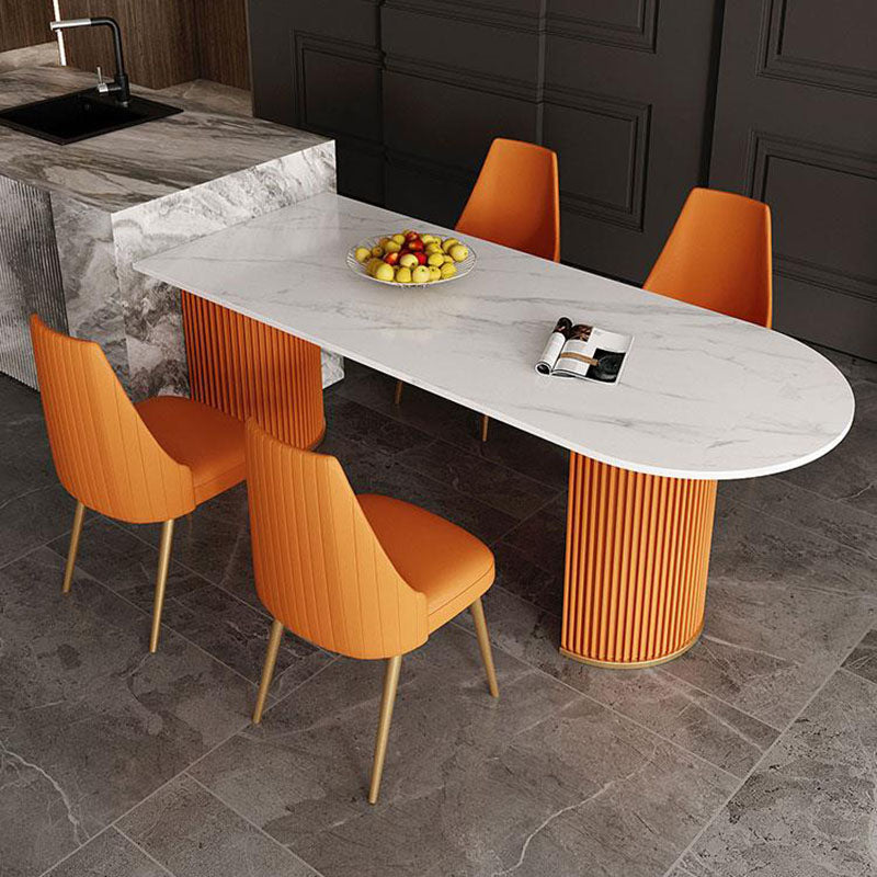 1/2/5 Pieces Dining Room Table Rectangular Sintered Stone Top Dining Chairs Set