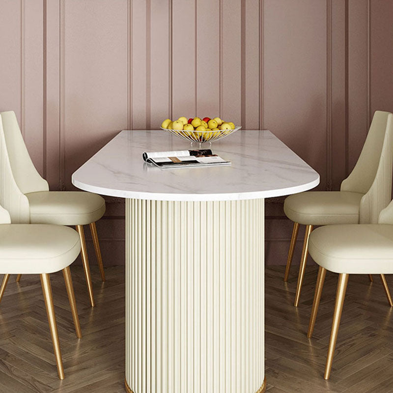 1/2/5 Pieces Dining Room Table Rectangular Sintered Stone Top Dining Chairs Set