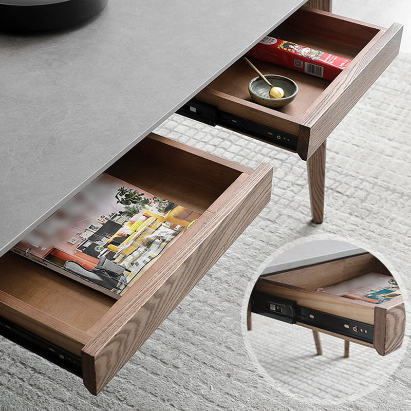 Minimalist 1/4/5/6 Pieces Dining Room Table Rectangular Solid Wood Top Dining Chairs Set