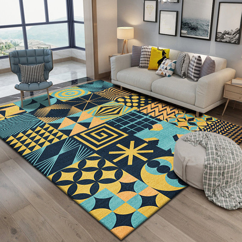 Orange Moderner Teppich Polyester Muster Innenteppich Färbung widerstandsfähiger Teppich für Wohnkultur