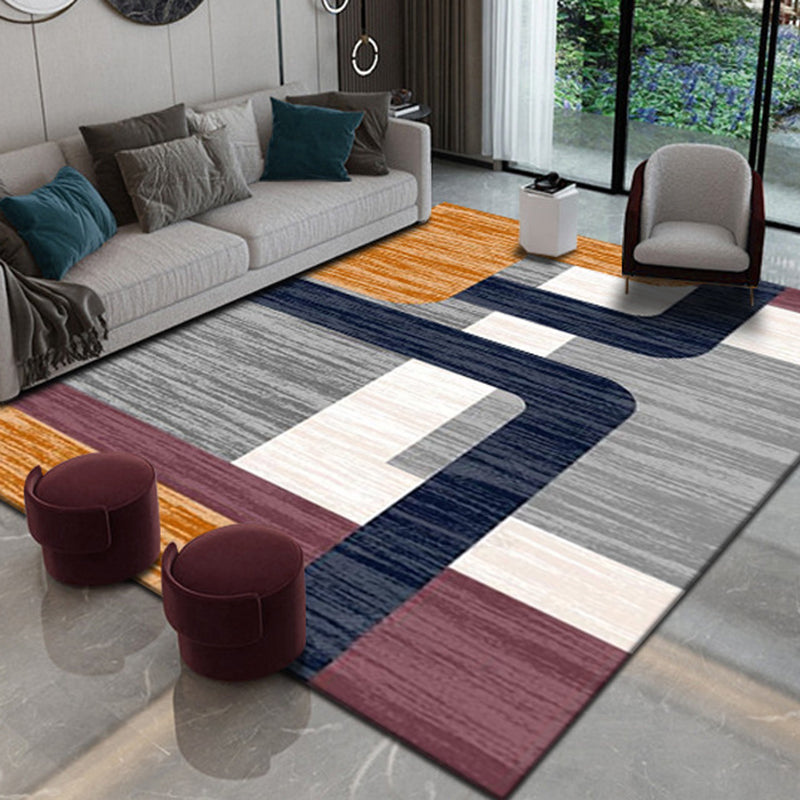 Orange Moderner Teppich Polyester Muster Innenteppich Färbung widerstandsfähiger Teppich für Wohnkultur