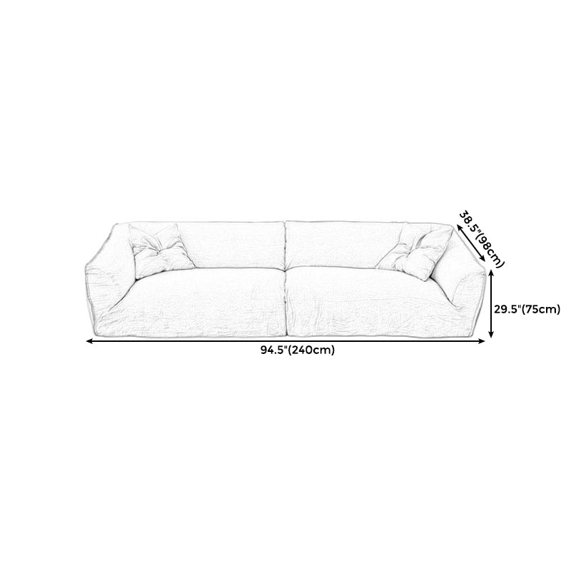 Modern Cotton Blend Sofa 38"W Pillow Top Arm Sofa for Living Room