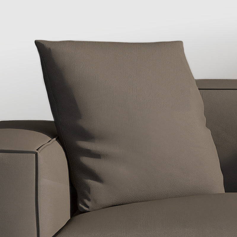 Square Armrest Latex Padded/light Grey Dark Grey/off-white/orange Sofa