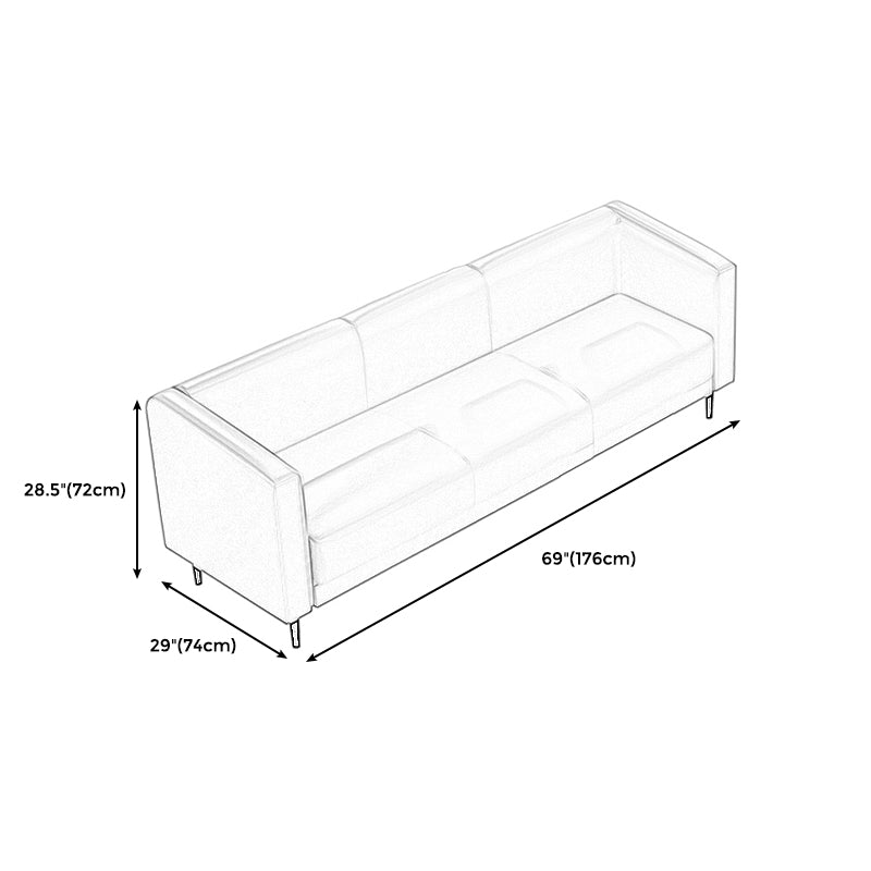 High Wear Resistance Tuxedo Arm Sofa High Tear Resistance Contemporary Sofa for Bonus Room
