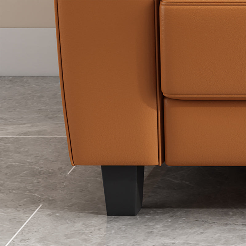 Cuscino cucito posteriore faux cuscino in pelle divano