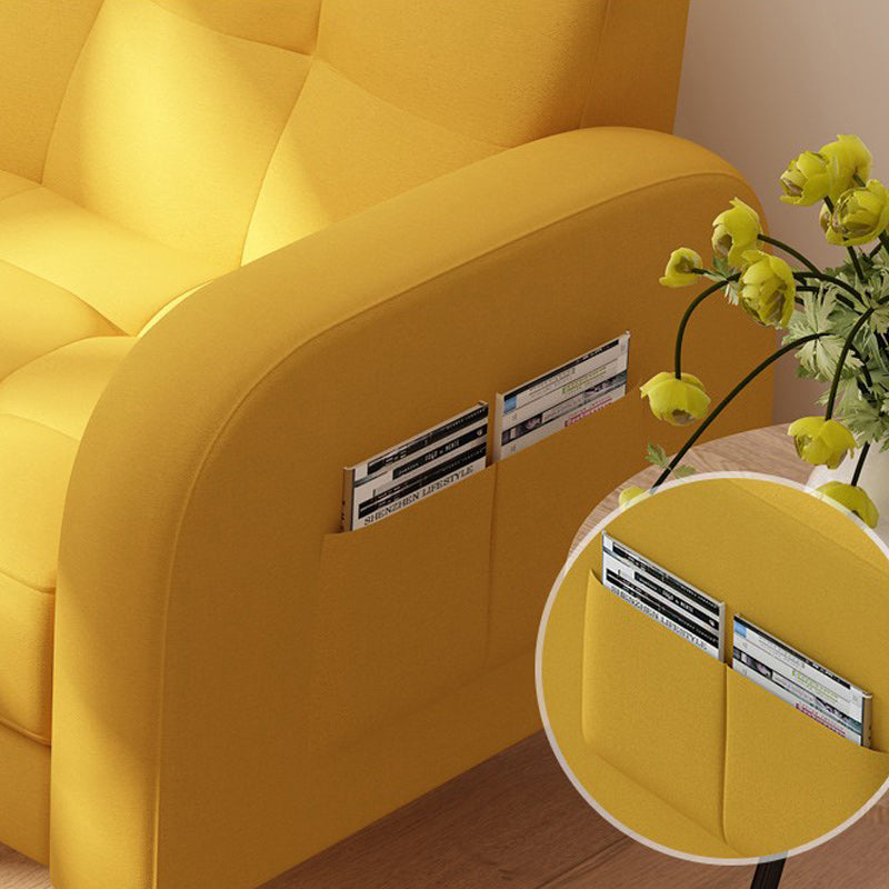 25.59'W Modern Square Arm Linen Standard Sofa for Living Room