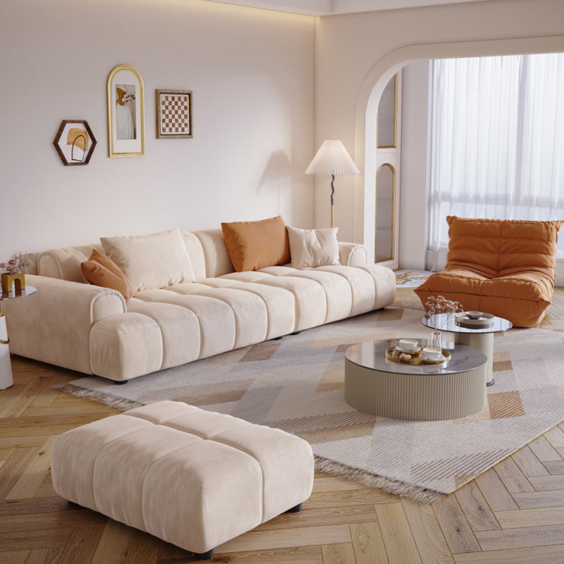 Sofa moderne en velours de 25,6 "SOFA SOFA RETRAQUE ET BISCUIT DE BASCUITS 25,6"