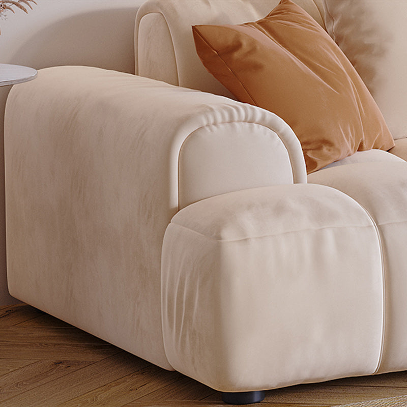 Sofa moderne en velours de 25,6 "SOFA SOFA RETRAQUE ET BISCUIT DE BASCUITS 25,6"