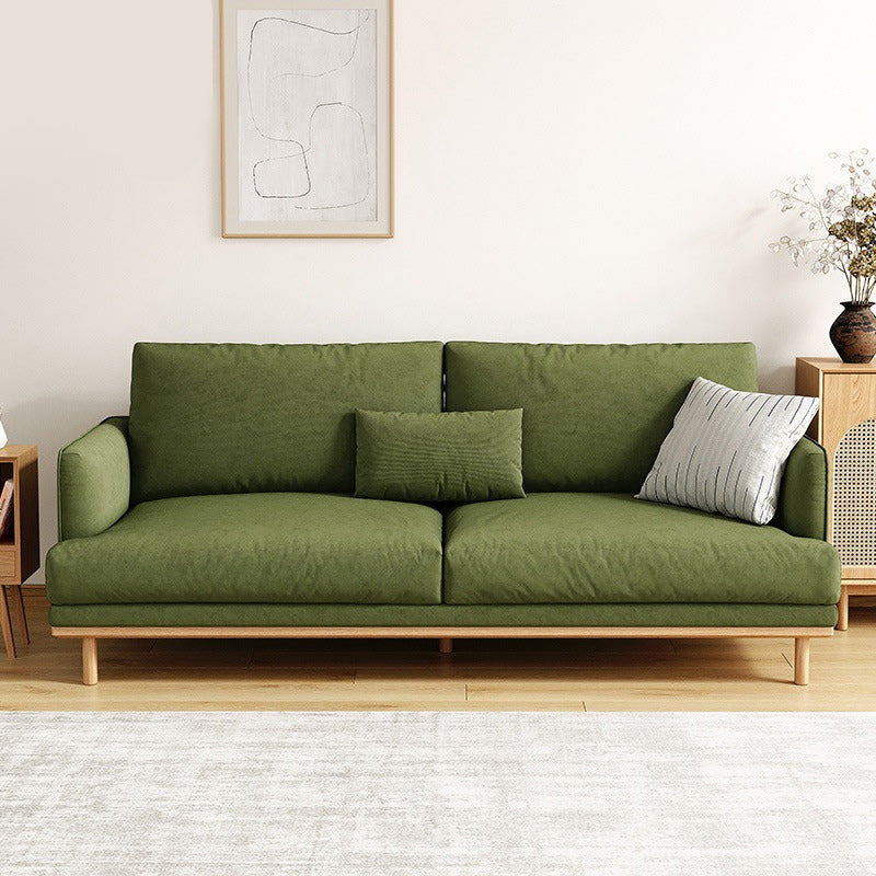 Velvet Flared Arm Sofa Loose Back 35.4"W Modern Sofa for Living Room