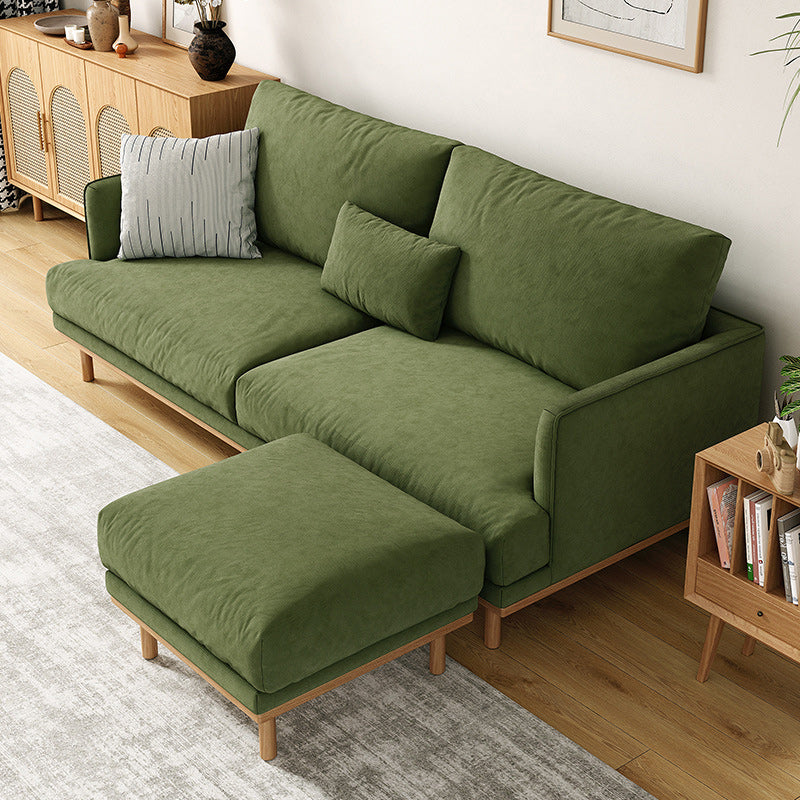 Velvet Flared Arm Sofa Loose Back 35.4"W Modern Sofa for Living Room