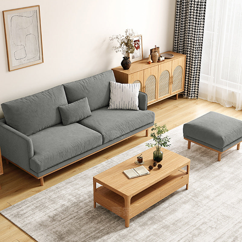 Velvet Flared Arm Sofa Loose Back 35.4"W Modern Sofa for Living Room