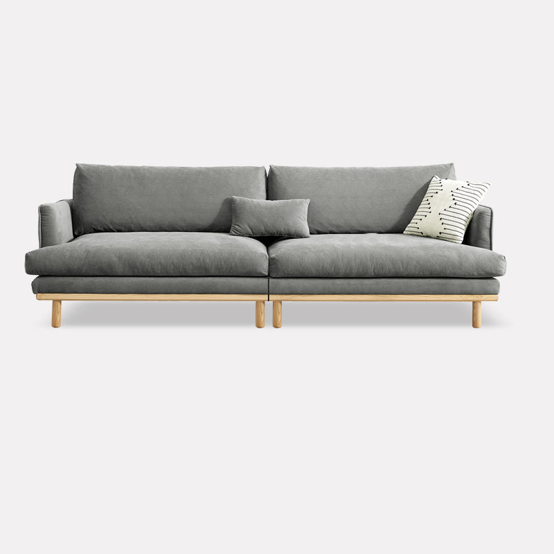 Velvet Flared Arm Sofa Loose Back 35.4"W Modern Sofa for Living Room