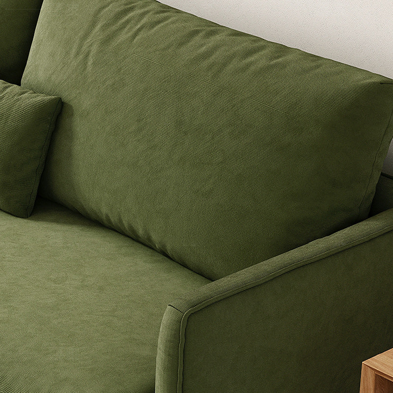 Velvet Flared Arm Sofa Loose Back 35.4"W Modern Sofa for Living Room