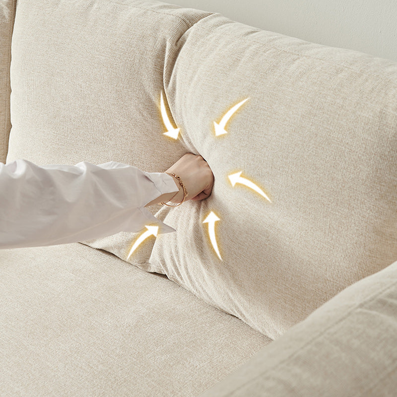 Linen Modern Sofa  32.6"W Recessed Arm Sofa with Loose Back for Living Room