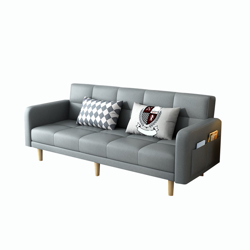 Beige hedendaagse koekje back sofa 25.6 "hoge vierkante armbank