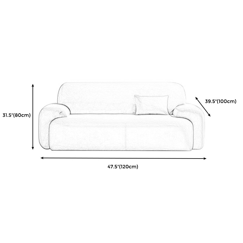Cojines estándar sofá de terciopelo 37.4 "W con brazo empotrado para sala de estar
