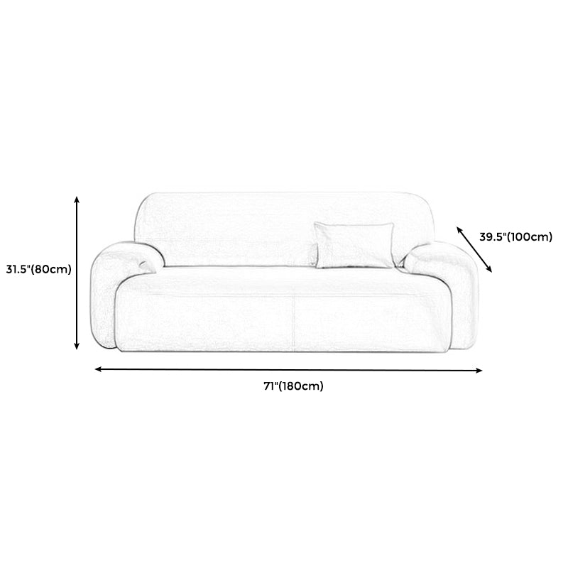 Cojines estándar sofá de terciopelo 37.4 "W con brazo empotrado para sala de estar