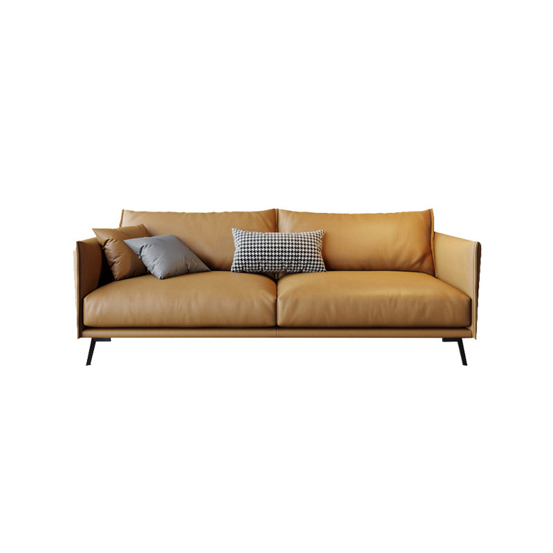 Moderne Kissen Standardsofa 29,53 "Hochquadrat -Armsofa, Champagner