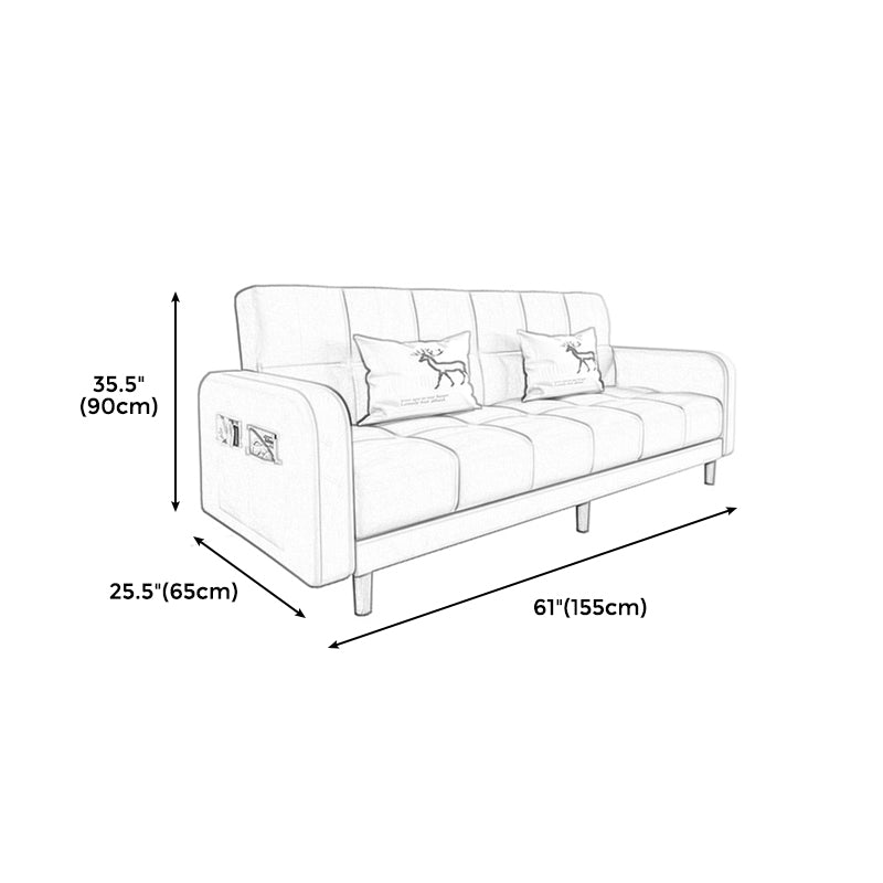 Vierkante arm moderne bank met Biscuit Back Storage Sofa voor woonkamer