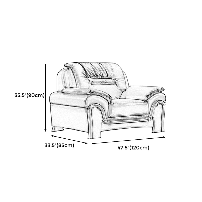 Divano posteriore del cuscino cucito tradizionale 35,43 "divano braccio arrotolato, nero