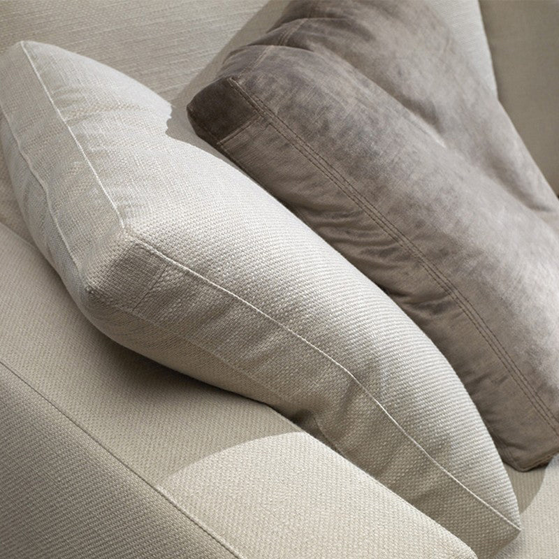 Square Armlehnen Latex/Schwamm gepolstertes Stoff Design Holzbasisofa