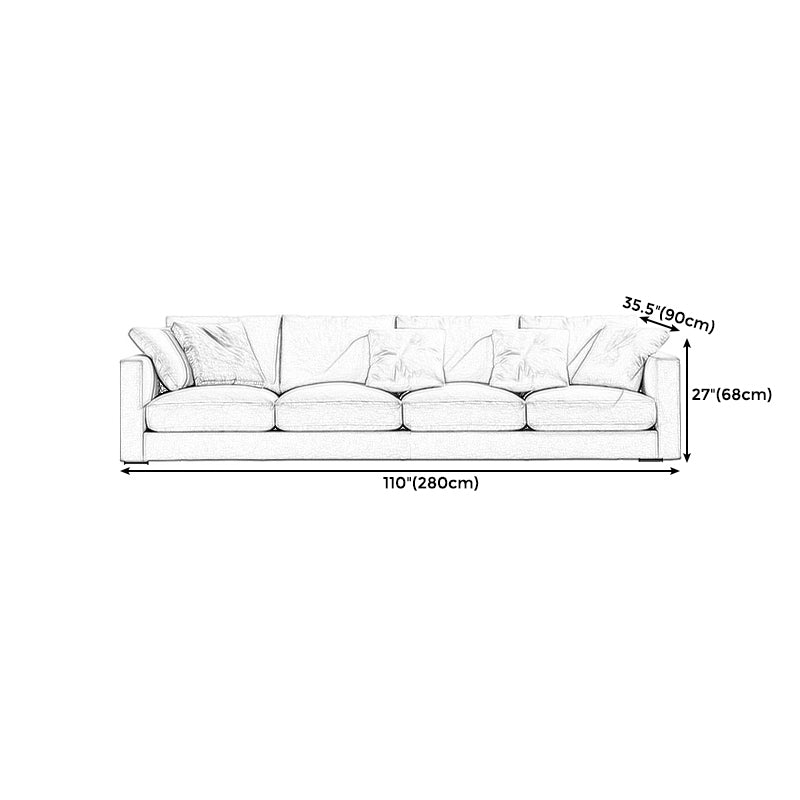 Square Armlehnen Latex/Schwamm gepolstertes Stoff Design Holzbasisofa