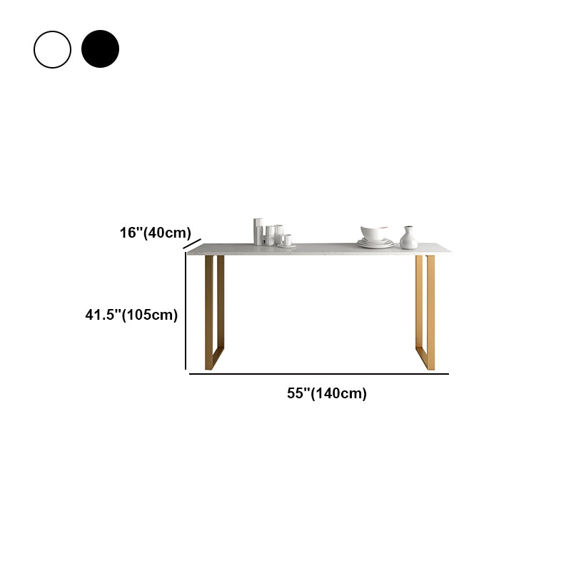 White and Black Glam Style Table Marble and Metal Coffee Shop Bar Table