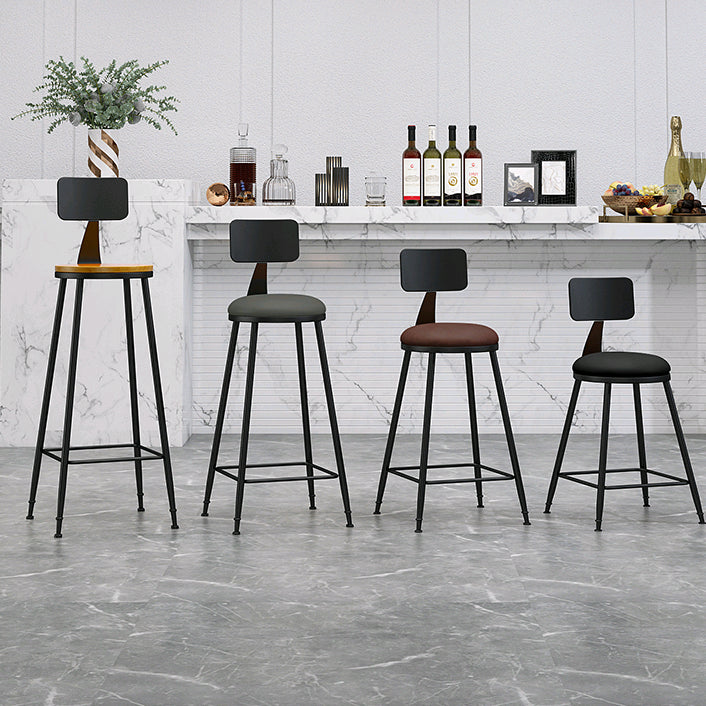 Industrial Style Bar-stool Metal Legs Counter Stool for Kitchen Bar