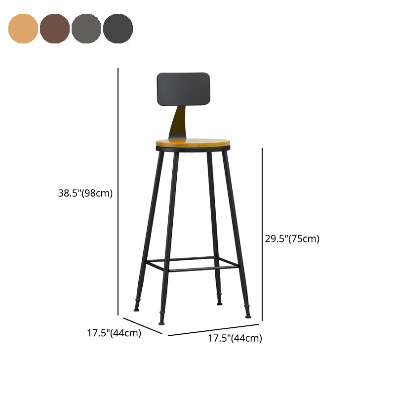 Industrial Style Bar-stool Metal Legs Counter Stool for Kitchen Bar