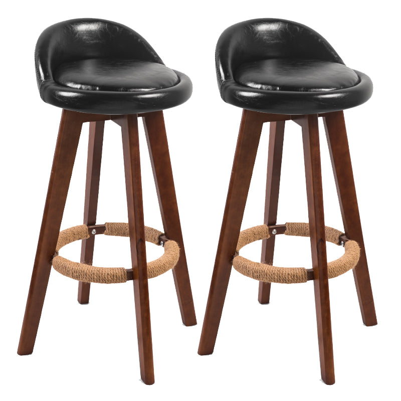Moderner Backstreh Counterhocker Holz Kassierer Barhocker mit Kissen und Pedal