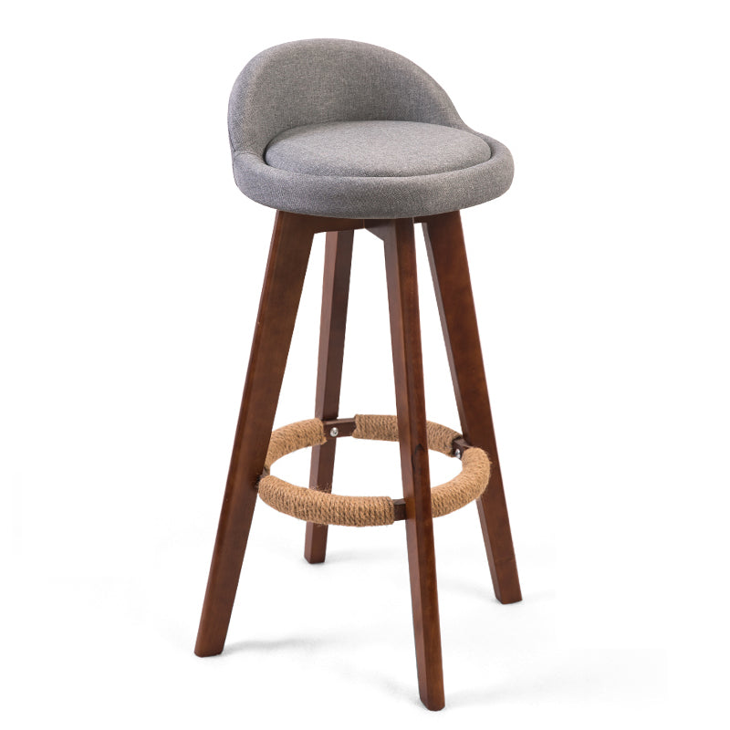 Moderner Backstreh Counterhocker Holz Kassierer Barhocker mit Kissen und Pedal